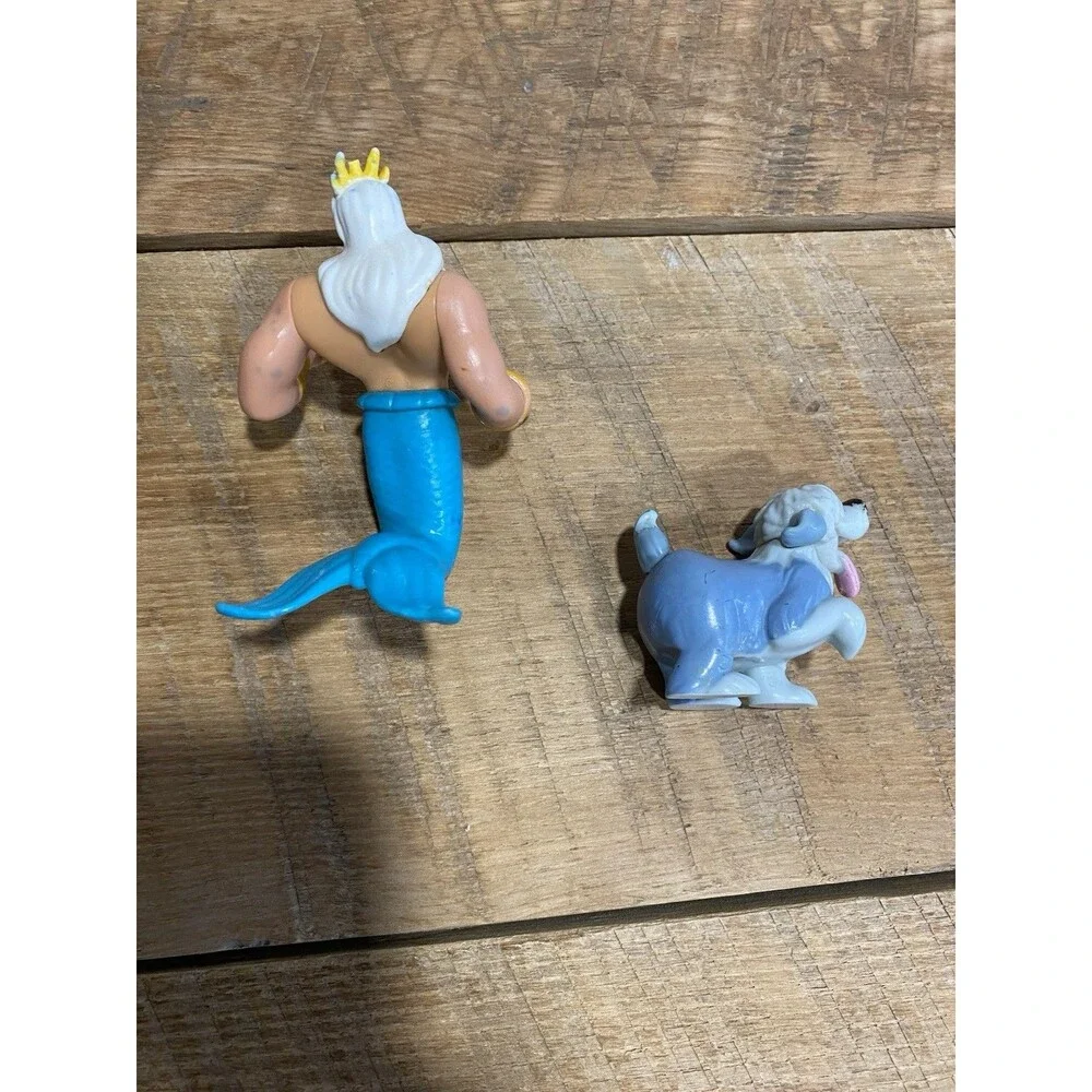 The Little Mermaid King Triton Eric Max Plastic Figurine Toy for Kids Disney VTG